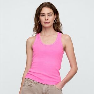 GAP Women's NWT Ribbed Tank Top Feminine Scooped Neck Size XL